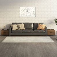 Thumbnail for Couchtische Metallbeine 2 Stk. Braun Eichen-Optik 50x50x40 cm