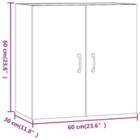 Thumbnail for Wandschrank Räuchereiche 60x31x60 cm Holzwerkstoff