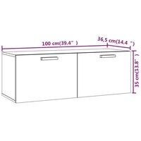 Thumbnail for Wandschrank Grau Sonoma 100x36,5x35 cm Holzwerkstoff