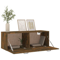 Thumbnail for Wandschrank Räuchereiche 100x36,5x35 cm Holzwerkstoff