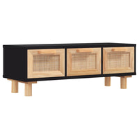 Thumbnail for Couchtisch Schwarz 80x40x30 cm Holzwerkstoff Massivholz Kiefer