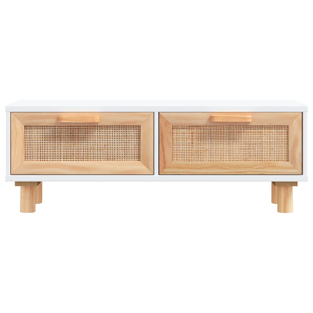 Couchtisch Weiß 80x40x30 cm Holzwerkstoff & Massivholz Kiefer