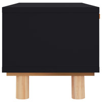 Thumbnail for Couchtisch Schwarz 80x40x30 cm Holzwerkstoff Massivholz Kiefer