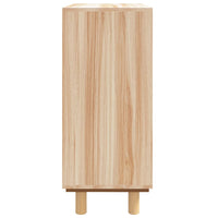 Thumbnail for Sideboard Braun 60x30x70 cm Massivholz Kiefer und Natur-Rattan