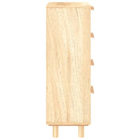 Thumbnail for Sideboard Braun 40x30x90 cm Massivholz Kiefer und Natur-Rattan