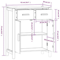 Thumbnail for Sideboard Schwarz 62x38x75 cm Holzwerkstoff