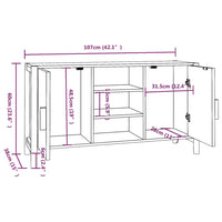 Thumbnail for Sideboard Weiß 107x38x60 cm Holzwerkstoff