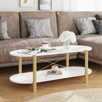 Thumbnail for Couchtisch Weiß 110x48x40 cm Holzwerkstoff