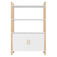Thumbnail for Highboard Weiß 80x40x121 cm Holzwerkstoff