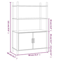 Thumbnail for Highboard 80x40x121 cm Holzwerkstoff