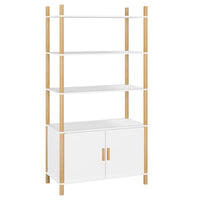 Thumbnail for Highboard Weiß 80x40x153 cm Holzwerkstoff