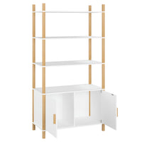 Thumbnail for Highboard Weiß 80x40x153 cm Holzwerkstoff