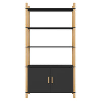Thumbnail for Highboard Schwarz 80x40x153 cm Holzwerkstoff