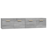 Thumbnail for Wandschränke 2 Stk. Grau Sonoma 80x35x36,5 cm Holzwerkstoff