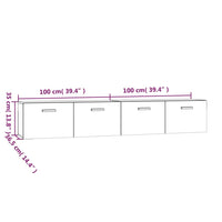 Thumbnail for Wandschränke 2 Stk. Grau Sonoma 100x36,5x35 cm Holzwerkstoff