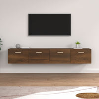 Thumbnail for Wandschränke 2 Stk. Braun Eichen-Optik 100x36,5x35 cm