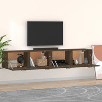 Thumbnail for Wandschränke 2 Stk. Braun Eichen-Optik 100x36,5x35 cm