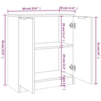Thumbnail for Sideboards 2 Stk. Schwarz 60x30x70 cm Holzwerkstoff