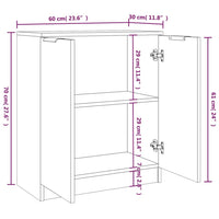 Thumbnail for Sideboards 2 Stk. Braun Eichen-Optik 60x30x70 cm Holzwerkstoff