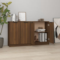 Thumbnail for Sideboards 2 Stk. Braun Eichen-Optik 60x30x70 cm Holzwerkstoff