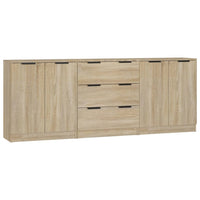 Thumbnail for 3-tlg. Sideboard Sonoma Eiche-Optik Holzwerkstoff