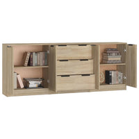 Thumbnail for 3-tlg. Sideboard Sonoma Eiche-Optik Holzwerkstoff