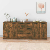 Thumbnail for 3-tlg. Sideboard Räuchereiche Holzwerkstoff