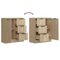 Thumbnail for Sideboards 2 Stk. Sonoma-Eiche 60x30x70 cm Holzwerkstoff