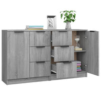 Thumbnail for Sideboards 2 Stk. Grau Sonoma 60x30x70 cm Holzwerkstoff