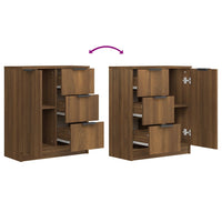 Thumbnail for Sideboards 2 Stk. Braun Eichen-Optik 60x30x70 cm Holzwerkstoff