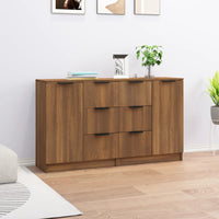 Thumbnail for Sideboards 2 Stk. Braun Eichen-Optik 60x30x70 cm Holzwerkstoff
