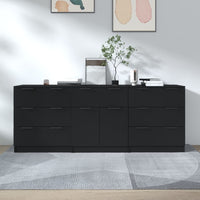 Thumbnail for 3-tlg. Sideboard Schwarz Holzwerkstoff