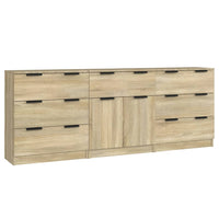 Thumbnail for 3-tlg. Sideboard Sonoma Eiche-Optik Holzwerkstoff
