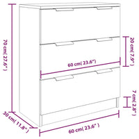 Thumbnail for 3-tlg. Sideboard Sonoma Eiche-Optik Holzwerkstoff