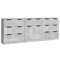 Thumbnail for 3-tlg. Sideboard-Set Betongrau Holzwerkstoff