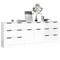 Thumbnail for 3-tlg. Sideboard Hochglanz-Weiß Holzwerkstoff