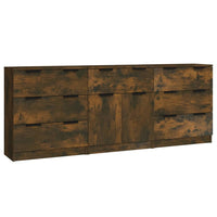 Thumbnail for 3-tlg. Sideboard Räuchereiche Holzwerkstoff