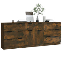Thumbnail for 3-tlg. Sideboard Räuchereiche Holzwerkstoff