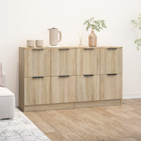 Thumbnail for Sideboards 2 Stk. Sonoma Eiche 60x30x70 cm Holzwerkstoff