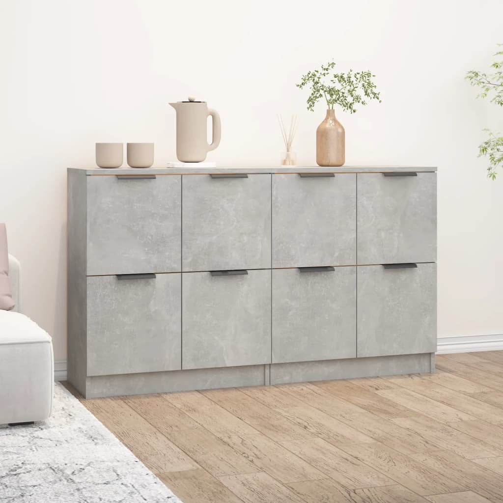 Sideboards 2 Stk Betongrau 60x30x70 cm Holzwerkstoff