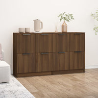 Thumbnail for Sideboards 2 Stk. Braun Eichen-Optik 60x30x70 cm Holzwerkstoff