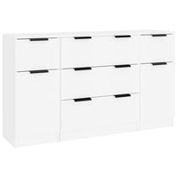 Thumbnail for 3-tlg. Sideboard-Set Weiß Holzwerkstoff