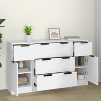 Thumbnail for 3-tlg. Sideboard-Set Weiß Holzwerkstoff