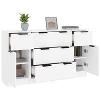 Thumbnail for 3-tlg. Sideboard-Set Weiß Holzwerkstoff