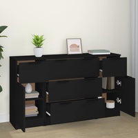 Thumbnail for 3-tlg. Sideboard-Set Schwarz Holzwerkstoff