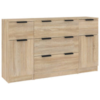 Thumbnail for 3-tlg. Sideboard-Set Sonoma-Eiche Holzwerkstoff