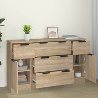 Thumbnail for 3-tlg. Sideboard-Set Sonoma-Eiche Holzwerkstoff