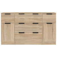 Thumbnail for 3-tlg. Sideboard-Set Sonoma-Eiche Holzwerkstoff