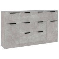 Thumbnail for 3-tlg. Sideboard-Set Betongrau Holzwerkstoff