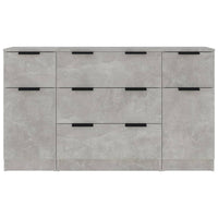 Thumbnail for 3-tlg. Sideboard-Set Betongrau Holzwerkstoff